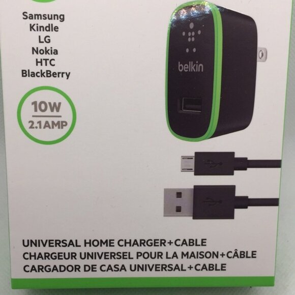 Belkin 10W 2.1 Amp Universal Home Charger + Cable for Smartphones Samsung - Picture 5 of 9